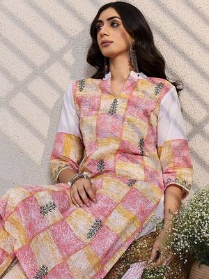 Women Ethnic Motifs Printed Regular Pure Cotton Kurta with Trousers & Dupatta 7
