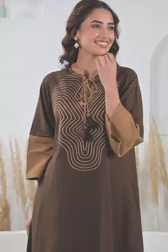 Embroidered A-Line Pure Cotton Kurta With Palazzos