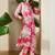 Women Pink Printed A-Line Kurta Trousers Set