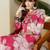 Women Pink Printed A-Line Kurta Trousers Set