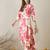 Women Peach Floral Printed Regular Kurta with Trousers