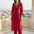 Women Yoke Design Regular Kurta with Trousers