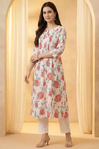 Printed Top With Trousers Co-Ords