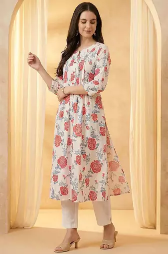 Printed Top With Trousers Co-Ords