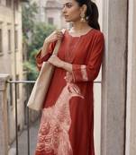 Printed A-Line Kurta With Palazzo & Dupatta Kurta Set