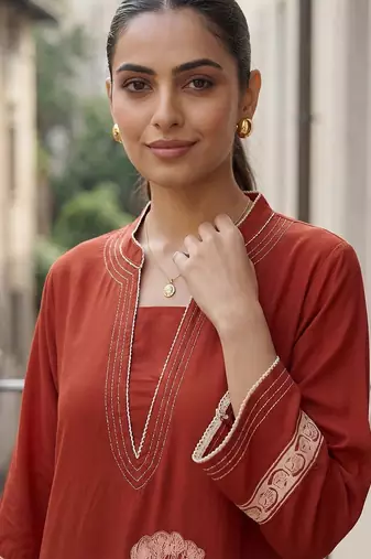 Printed A-Line Kurta With Palazzo & Dupatta Kurta Set