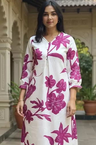 Women Floral Printed Kurta with Trousers
