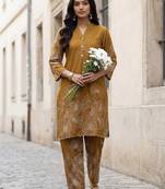 Women Floral Printed Regular Pure Cotton Kurta with Trousers