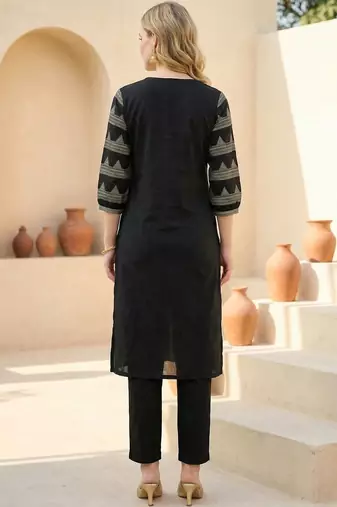 Printed Pure Cotton Kurta With Trousers