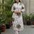 Women Floral Printed Regular Thread Work Pure Cotton Kurta with Trousers
