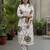 Women Floral Printed Regular Thread Work Pure Cotton Kurta with Trousers
