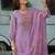 Floral Yoke Design V-Neck Thread Work Straight Kurta With Trousers & Dupatta
