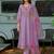 Floral Yoke Design V-Neck Thread Work Straight Kurta With Trousers & Dupatta