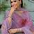 Floral Yoke Design V-Neck Thread Work Straight Kurta With Trousers & Dupatta
