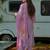 Floral Yoke Design V-Neck Thread Work Straight Kurta With Trousers & Dupatta