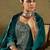 Floral Yoke Design Sequinned Velvet Straight Kurta With Trousers & Dupatta