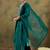 Floral Yoke Design Sequinned Velvet Straight Kurta With Trousers & Dupatta