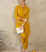Women Ethnic Motifs Embroidered Pure Cotton Kurta with Trouser