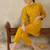 Women Ethnic Motifs Embroidered Pure Cotton Kurta with Trouser