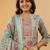 Floral Printed Mirror Work Straight Kurta With Trousers & Dupatta