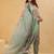 Floral Printed Mirror Work Straight Kurta With Trousers & Dupatta
