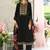 Floral Yoke Design Panelled Sequinned A-Line Kurta With Trousers & Dupatta