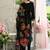 Floral Yoke Design Panelled Sequinned A-Line Kurta With Trousers & Dupatta