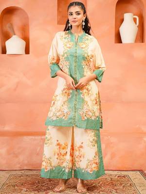 Women Floral Printed Kurta with Palazzos 1
