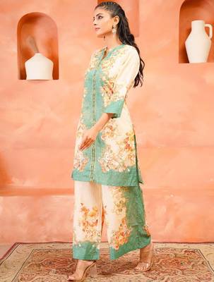 Women Floral Printed Kurta with Palazzos 4