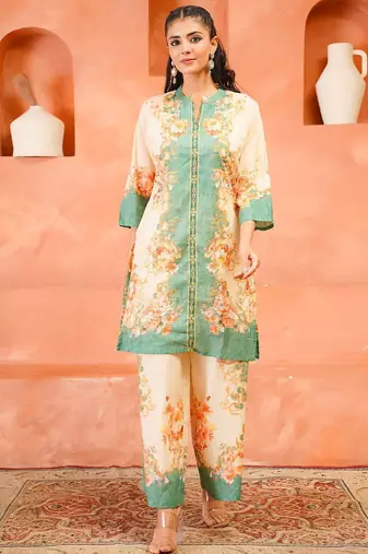 Women Floral Printed Kurta with Palazzos