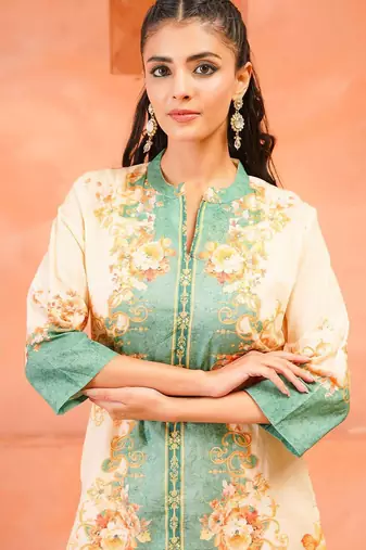 Women Floral Printed Kurta with Palazzos