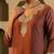 Women Ethnic Motifs Yoke Design Regular Sequinned Kurta with Trousers