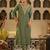 Women Woven Design Embroidered Kurta with Trousers