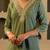 Women Woven Design Embroidered Kurta with Trousers