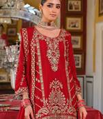 Adults-Women Woven Design Embroidered Kurta with Palazzos & Dupatta