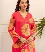 Women Floral Printed A-Line Kurta with Palazzos
