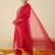 Paisley Embroidered Sequinned Liva Straight Kurta With Trousers & Dupatta