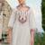 Women Embroidered Thread Work Kurta with Trousers & Dupatta