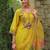 Women Floral Embroidered Beads and Stones Liva Kurta with Trousers & With Dupatta