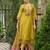 Women Floral Embroidered Beads and Stones Liva Kurta with Trousers & With Dupatta