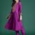Embroidered Notch Neck A-Line Kurta With Trousers