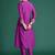 Embroidered Notch Neck A-Line Kurta With Trousers
