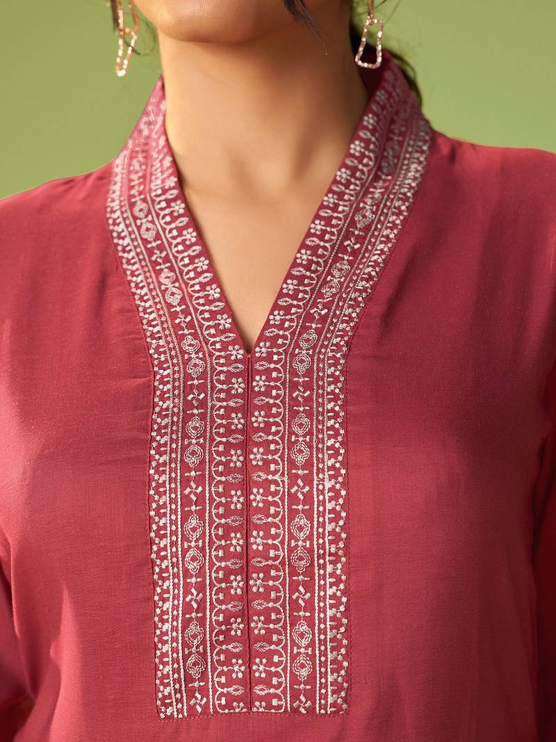 Women Ethnic Motifs Embroidered Kurta with Trousers & Dupatta