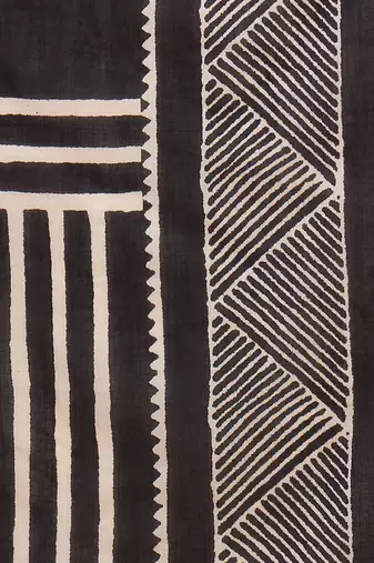 Geometric Printed V Neck Pure Cotton Kurta With Trousers & Dupatta