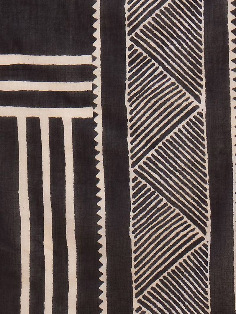 Geometric Printed V Neck Pure Cotton Kurta With Trousers & Dupatta