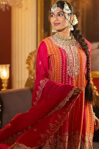 Women Ethnic Motifs Embroidered Regular Sequinned Kurta with Palazzos & With Dupatta