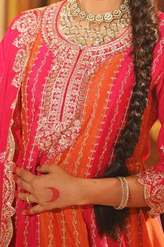 Women Ethnic Motifs Embroidered Regular Sequinned Kurta with Palazzos & With Dupatta