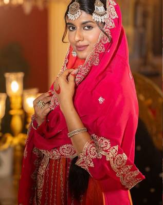 Women Ethnic Motifs Embroidered Regular Sequinned Kurta with Palazzos & With Dupatta 7