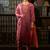Floral Embroidered Thread Work Kurta With Trousers & Dupatta