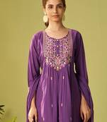 Women Floral Embroidered Cotton Kurta with Trousers & Dupatta